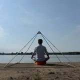Phipower Giza Meditatiepiramide 77/140 cm Aluminium