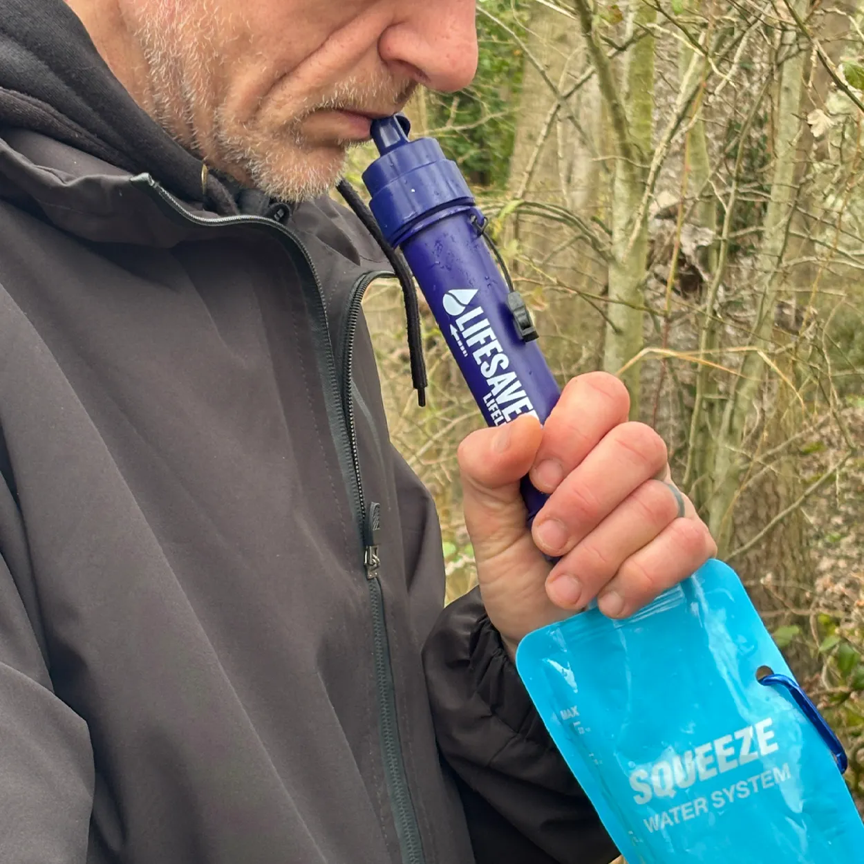 Lifesaver Lifeline waterfilter bundel met knijpzakken