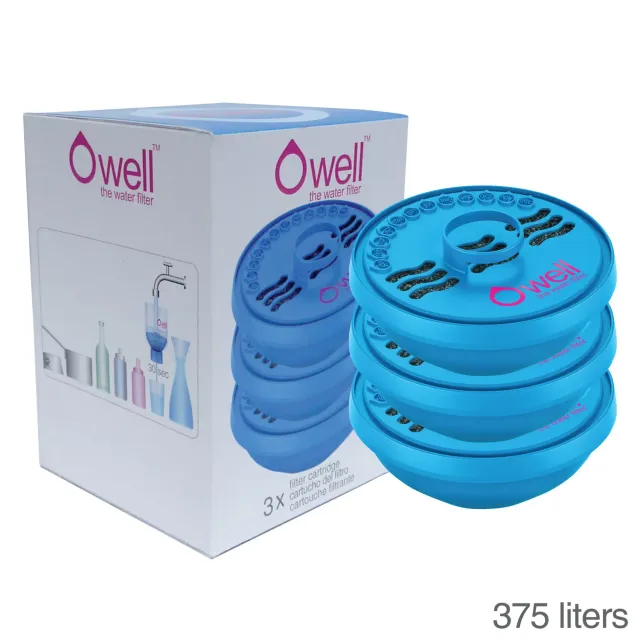 OWell waterfilter navulpatronen 3-pack 125 liter