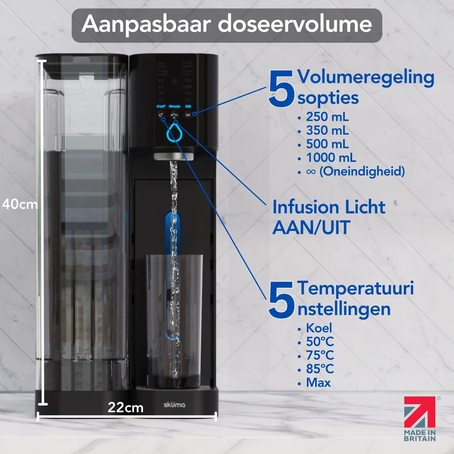 Skuma Reverse Osmosesysteem Waterfilter met Temperatuurregelaar