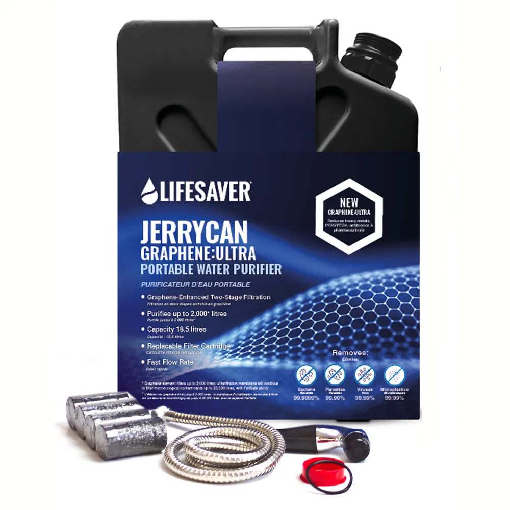 LifeSaver Jerrycan Graphene:Ultra gezinspakket noodvoorraad