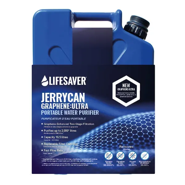 LifeSaver Jerrycan Graphene:Ultra waterfilter 18,5 liter virusvrij